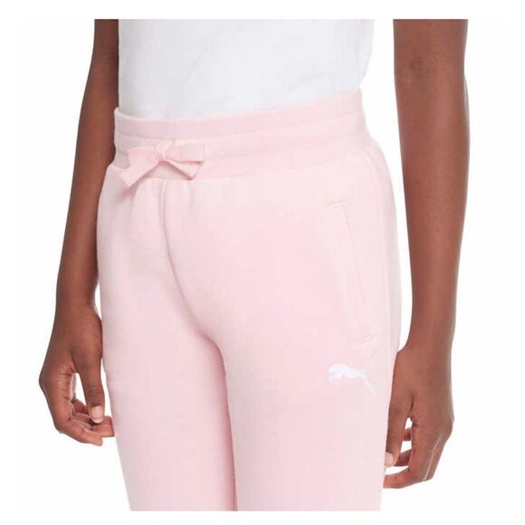 #10 Girls PUMA Youth Fleece Jogger with Pockets Medium 10/12 Pink NWT - Picture 3 of 7